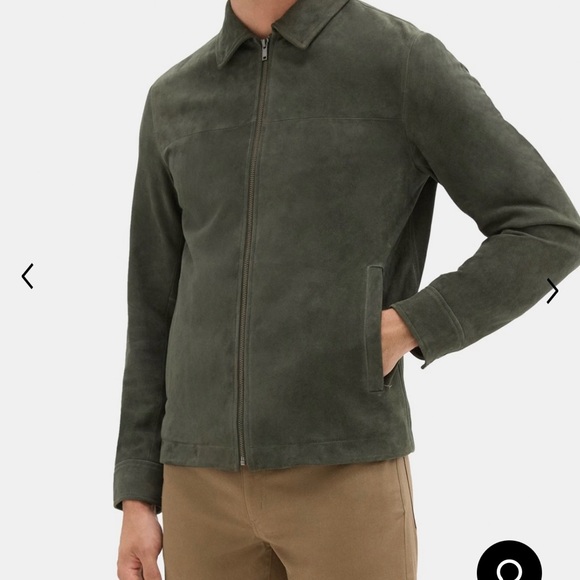 Theory Zip Jacket in Suade color Thyme. - Picture 3 of 3